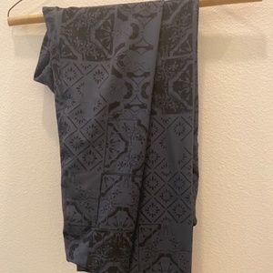 Prana Black Pattern Leggings Like New, Size M